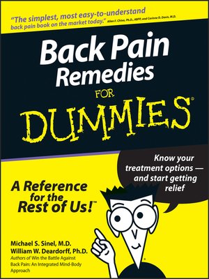 cover image of Back Pain Remedies For Dummies